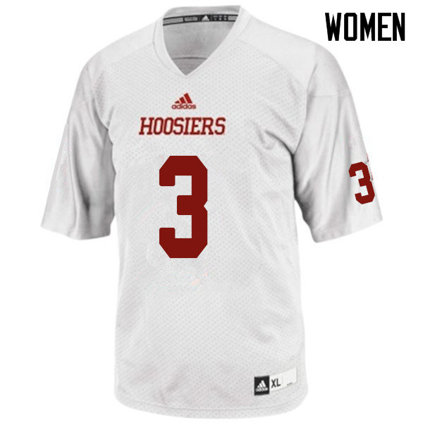Women #3 Ty Fryfogle Indiana Hoosiers College Football Jerseys Sale-White